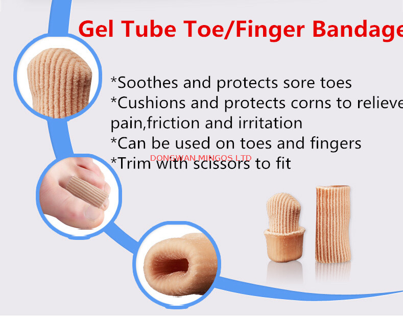 Cuttable Toe Tubes Sleeves Toe Tubes Sleeves Protectors Toe Tubes Sleeves Soft Gel Corn Pad Protectors